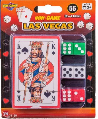 Leksaker Set Spel Spelkort Kortspel kortlek Cards + 6st Tärningar Dices