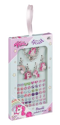 VN Leksaker 32064 4Girls Armband NAGEL STICKERS Unicorn Set