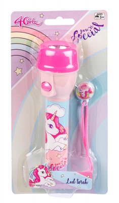 VN 32125 Leksaker Flashlight Ficklampa LED 15cm 4girls UNICORN ROSA