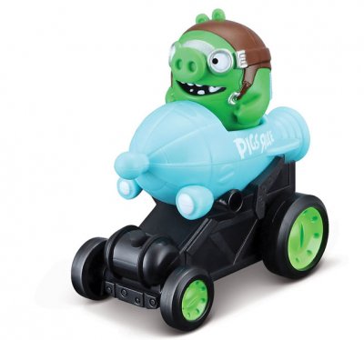 Leksaker Angry Birds Cars Bilar Crushers Pullback Racers 7cm Pig Grön