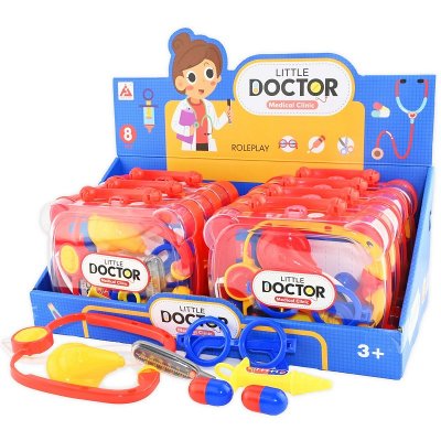 Leksaker Läkare Doktorsväska 80557 Doctor Set Block Glasögon Stetoskop mm röd