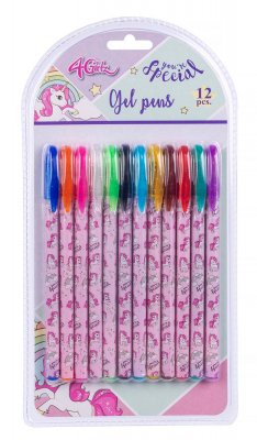 VN 33312 4Girls UNICORN Pyssel Pennor Gelpennor 12-Pack