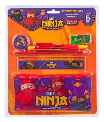 VN 33354 Get Ninja Pyssel Skrivset 6 delars Linjal sudd mm