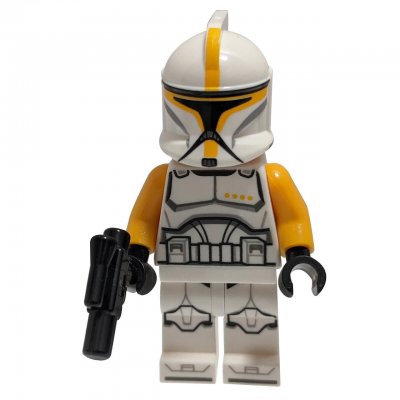 Lego Figurer Star Wars Clone Trooper White Orange BL4