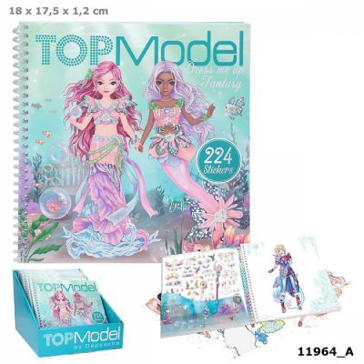 Top Model Pyssel bok Dress me up 2022 FANTASY + 224 stickers
