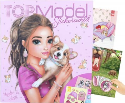 Top Model Pysselbok Stickerworld Corgi Hund Hayden Lottie stickers rest 99
