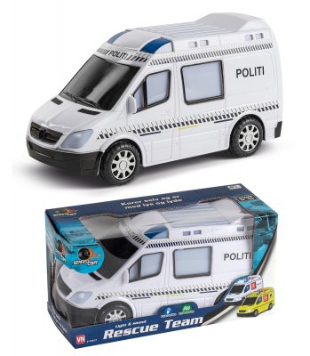 Vn Leksaker Bilar Cars Polis Politi Vit 41130 Van Light Sounds 20cm