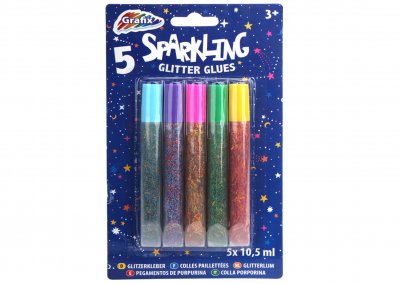 Alrico Grafix Leksaker Carioca Pyssel pennor - Glitterlim 5st Färger rest 3