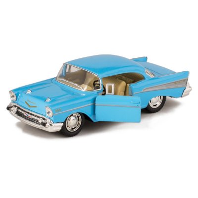 Robetoy Bilar Cars 13cm 61207 1:36 Chevrolet BEL AIR 1957 Ljusblå