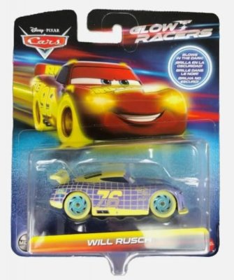 Leksaker Disney Cars Bilar metall Glow Racers Självlysande Will Rusch