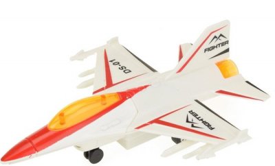 Leksaker Military Airplane Army Jet Fighter Flygplan metall 15cm Vit