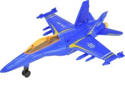 Leksaker Military Airplane Army Jet Fighter Flygplan metall 15cm Blå