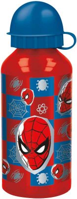 Marvel Spiderman 74734 Vattenflaska Dricksflaska Aluminium 50cl Vinröd rest 1