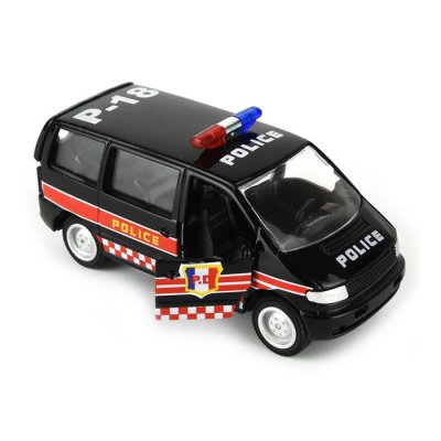 Bilar Cars metall Police Polisvan polisbil Svart 61875 P-18 Rest 11