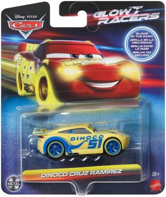 Leksaker Disney Cars Bilar metall Glow Racers Självlysande Cruz Dinoco