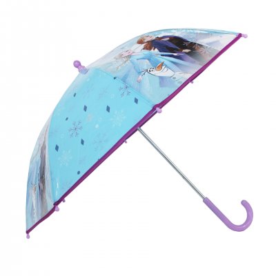 Disney Frost Frozen Paraply Elsa Anna 70cm i diameter 2223 BlåVit