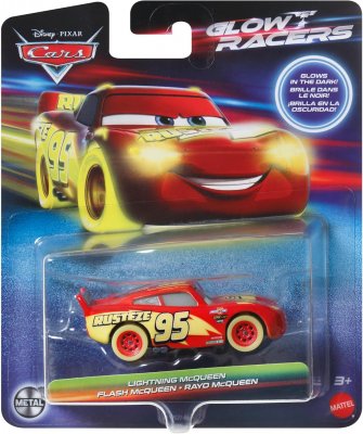 Leksaker Disney Cars Bilar metall Glow Racers Självlysande - McQueen