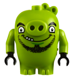 Lego Figur Angry Birds Figs - pig Piggy Green 75825 Leonard LF23-9