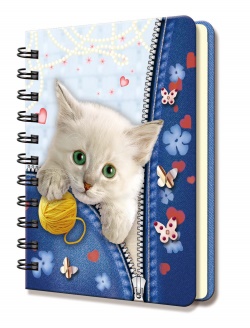 Leksaker Suntoys Notebook Anteckningsbok Kattunge BLÅ 15x11cm