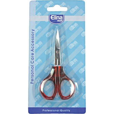 Nagelvård ELINA Sax Nagelsax Nail Scissors Silver/brun Rostfri 9cm