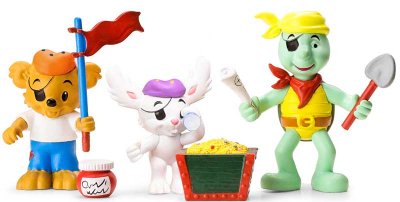 Leksaker Micki Bamse Figurset 3-Pack Figurer Sjörövare Pirater