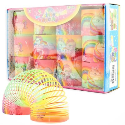 Leksaker 59106 1st Spiral Magic Spring Slinky Färgglada Unicorns 7cm rest 3