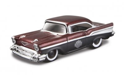 Leksaker Cars Bilar metall Harley Davidson 1:64 Chevrolet Bel Air