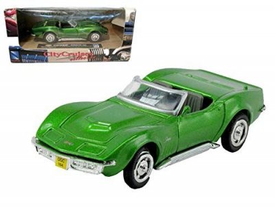 Alrico Bilar 1:43 Cars metall USA City Cruiser 14.Chevrolet Corvette grön