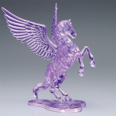 Robetoy Crystal Kristall Puzzle Pussel 3D Horse Häst Flying Lila 42 bitar