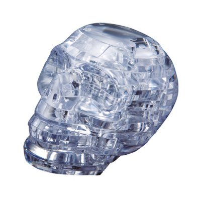 Robetoy Crystal Kristall Puzzle Pussel 3D Skull Döskalle CLEAR 48 bitar
