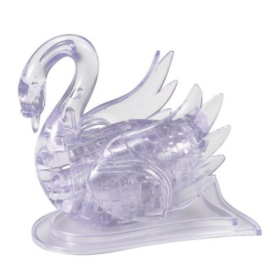 Robetoy Crystal Puzzle Pussel 3D Swan Svan CLEAR 44st bitar