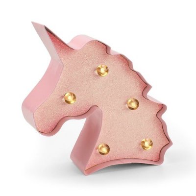 KIDEK Leksaker Decorative Light lampa LED UNICORN Glitter ROSA