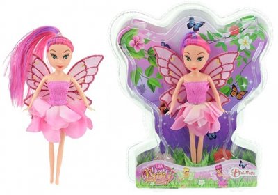 Dinotoys Leksaker Docka Dolls Butterfly Fairy Flower 15cm Rosa