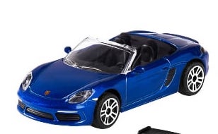 PGP Majorette Cars bilar 7cm Metall Porsche 718 Boxster Mörkblå