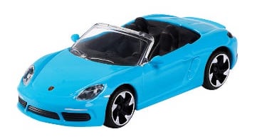 PGP Majorette Cars bilar 7cm Metall Porsche 718 Boxster Turkos Blå