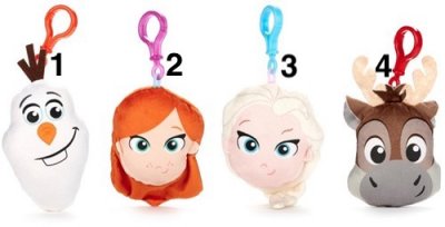 Disney Frost Frozen Bag Clips Väskclips Nyckelring Plush HEAD 10cm Välj