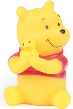 Disney Splash Squirtes Badlek Figur 7cm Nalle Puh med anka