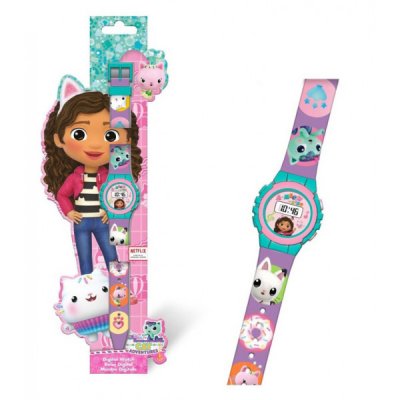 Leksaker DreamWorks Gabbys Dollhouse Gabi Lila Klocka Digital 22cm