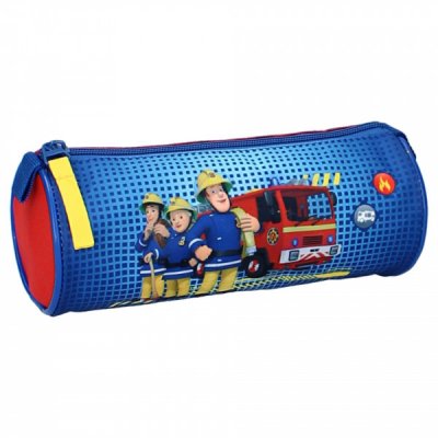 ZTR Pennfodral Pennfack FIREMAN SAM Brandman Blå/rött Runt 20cm