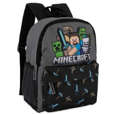 MINECRAFT 298 Ryggsäck Backpack 30cmGrå/Svart