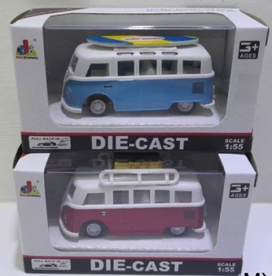 Alrico 4504 Cars Bilar Volkswagen Buss Bus VW 8cm 1:55 Välj