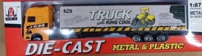 Leksaker Hobbytoys Lastbil Långtradare Truck 20cm Orange King Cool