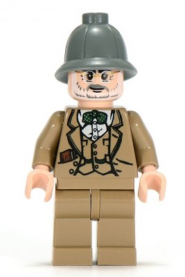 Lego Figur Indiana Jones - Henry Jones Beige med grå hatt LF2-8A