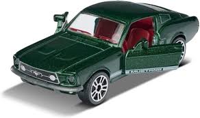 Leksaksbilar Majorette Cars bilar metall Vintage 8cm Ford Mustang Grön