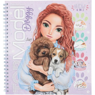 Top Model Topmodel Pyssel bok Doggy Hundar 4 in 1 med stickers Lexy