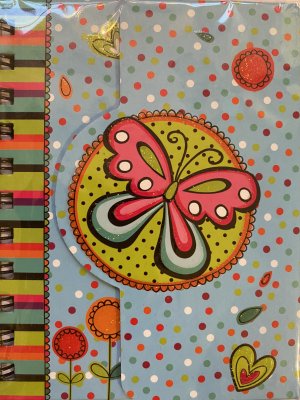 Leksaker Suntoys Notebook Anteckningsbok Fjäril 15x11cm Ljusblå