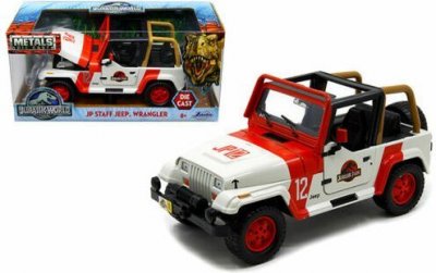 Jada Bilar Cars metall 1:32 Jurassic Park Jeep Wrangler