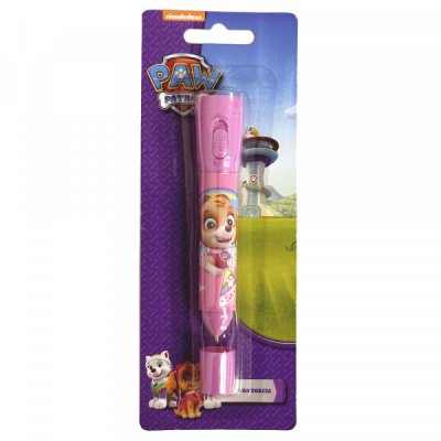 Nickelodeon Paw Patrol SKYE 2st Flashpen Flashlight Penna med Ficklampa ROSA