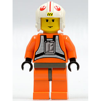 Lego Star Wars Figur - Luke Pilot 6212 Gult Ansikte LF52-16