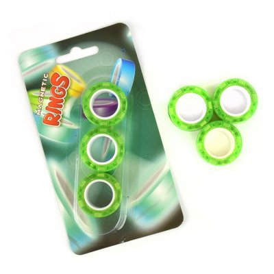 Robetoy 50473 Magnetic Rings Magnetringar 3-Pack Glow in the Dark